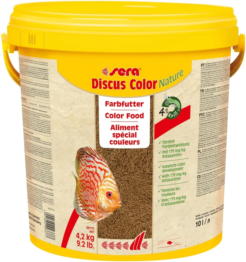Sera sera Discus Color Nature 4,2kg/10L, granulės - maistas pielęgnicėms