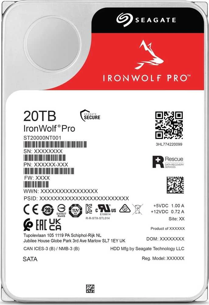 Seagate QNAP HDD | IronWolf Pro ST20000NT001 | 600 RPM | 20000 GB