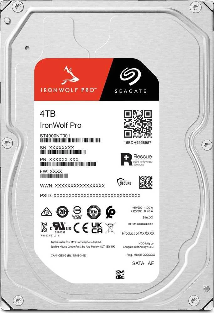 Serverio diskas Seagate IronWolf Pro 4TB 3.5 'SATA III (6 Gb / s) (ST4000NT001)