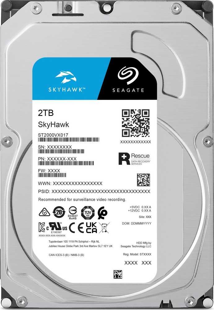 Seagate ST2000VX017 Dysk HDD SkyHawk 2TB