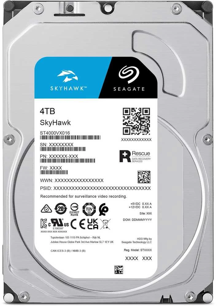 Dysk serwerowy Seagate SkyHawk 4TB 3.5'' SATA III (6 Gb/s) (ST4000VX016)