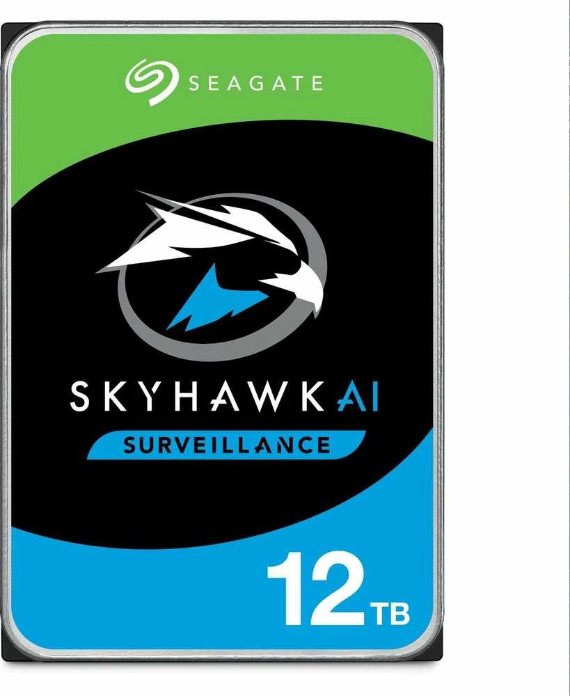 „SEAGATE“ stebėjimo dirbtinio intelekto „Skyhawk“ 12 TB kietasis diskas SATA 6 Gb/s 256 MB talpykla 8,9 cm 3,5 colio CMR helio juodas