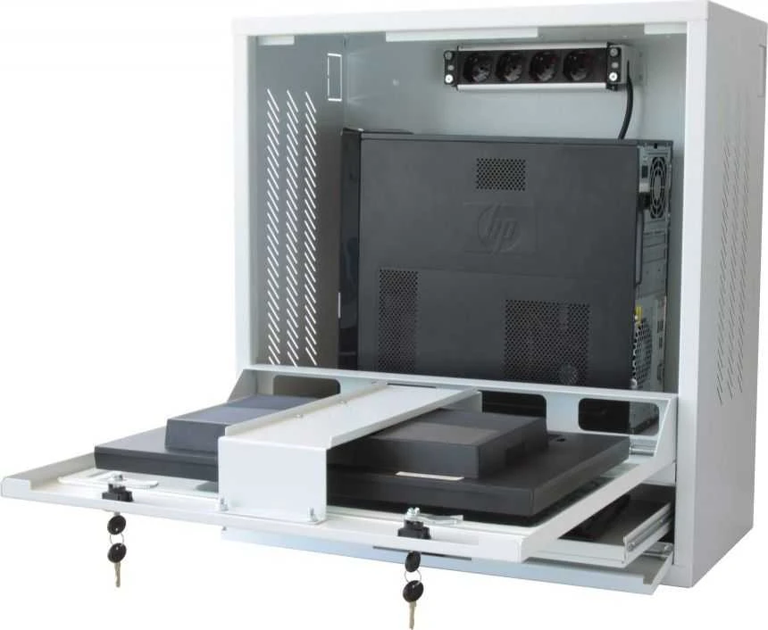 TECHLY PC LCD monitorius ir klaviatūros saugos spintelė 22 colių Pilkas