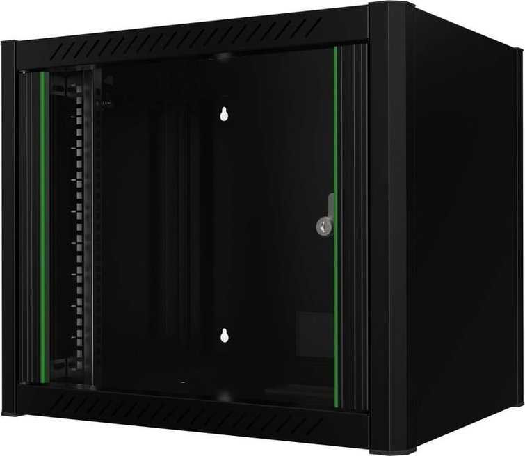 Serverio korpusas Lanview Lanview RWM09U45BL Rack 9U sieninė spintelė, juoda