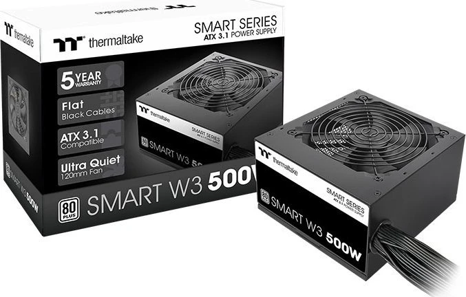 500 W „Thermaltake Smart W3 ATX12V 3.1 80+“