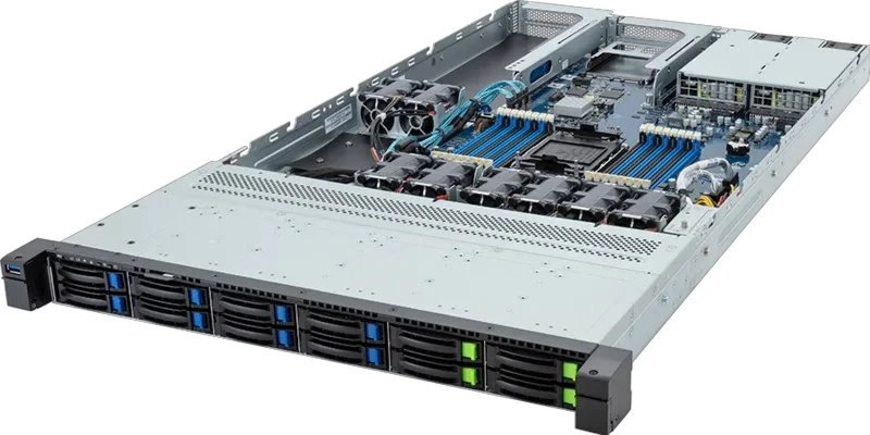 Serveris Gigabyte Barebone R163-SG2-AAC1-1.X Rack Server 1U vieno lizdo 4677 6NR163SG2DR000ABC1