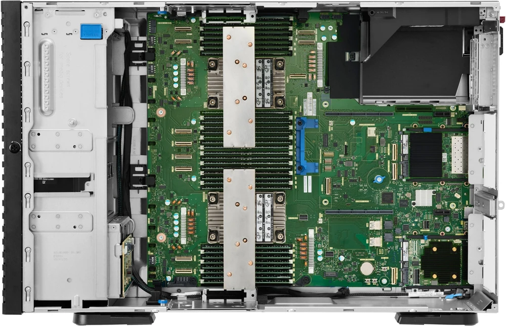 Serveris Hewlett Packard (HP) HPE ProLiant ML350 Gen12 Intel Xeon 6505P 12 branduolių (2,20 GHz, 48 MB), 64 GB, 2 x 960 GB SSD, 8 x SFF, 2 x 1000 W