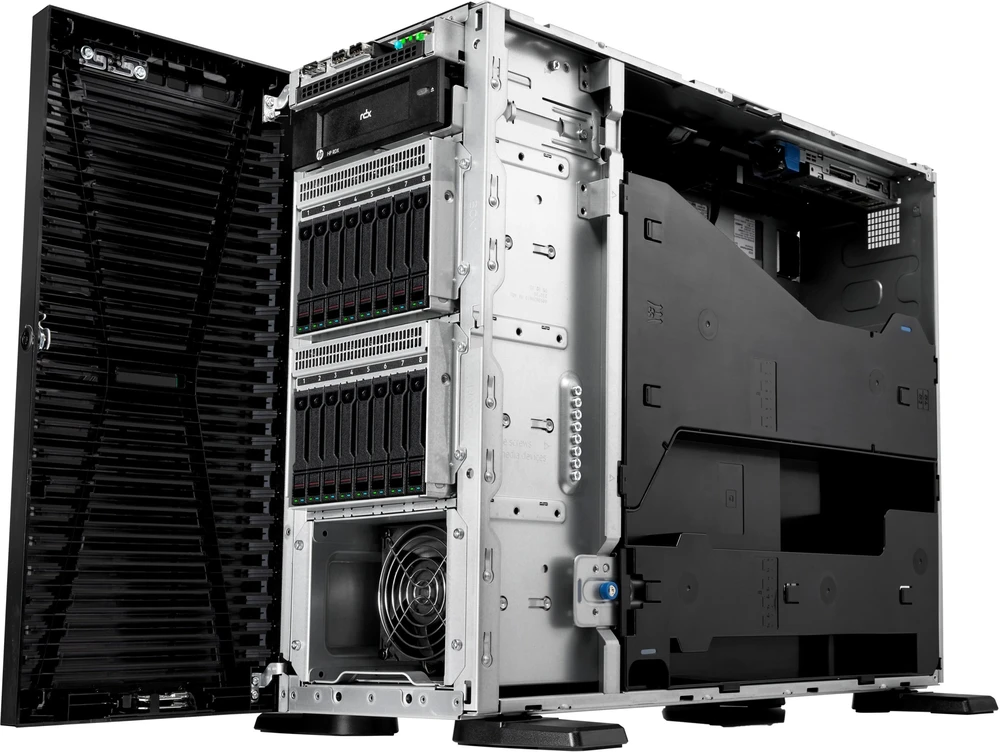 Serveris Hewlett Packard (HP) Serwer HPE HPE ProLiant ML110 Gen11 4510 2.4GHz 12c 1P 2x32GB-R 8SFF NS204i-u MR408i-o 2x1000W PS EU Server
