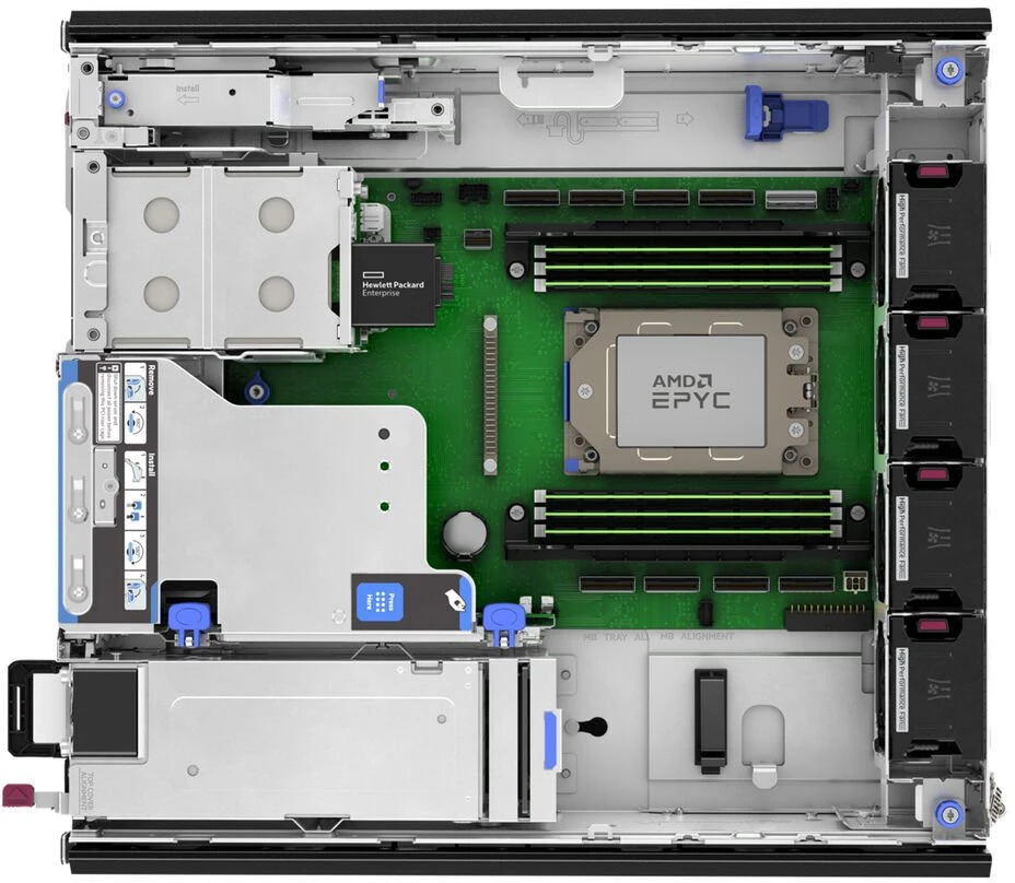 HP HPE ProLiant DL145 Gen11 serveris 8024P 2,4 GHz 8 branduolių 1P 1x32GB-R 2SFF NS204i-u NC BCM5719 2x1000W maitinimo šaltinis EMEA serveris 0 GB Rack (2U) AMD EPYC 2,4 GHz 32 GB DDR5-SDRAM 1000 W
