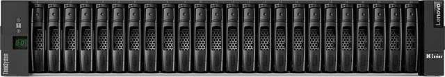 Serveris „Lenovo ThinkSystem DE2000H“ (16 GB talpyklos) be HIC hibridinis „flash“ masyvas 2U24 SFF V2, 2x „Lenovo ThinkSystem DE2000/4000 HIC“, 32 GB FC, 4 prievadai, 8x „Lenovo 10 GB iSCSI/16 GB FC universalus SFP+ modulis, 12x DE serijos 960 GB SSD / 3 metai NBD