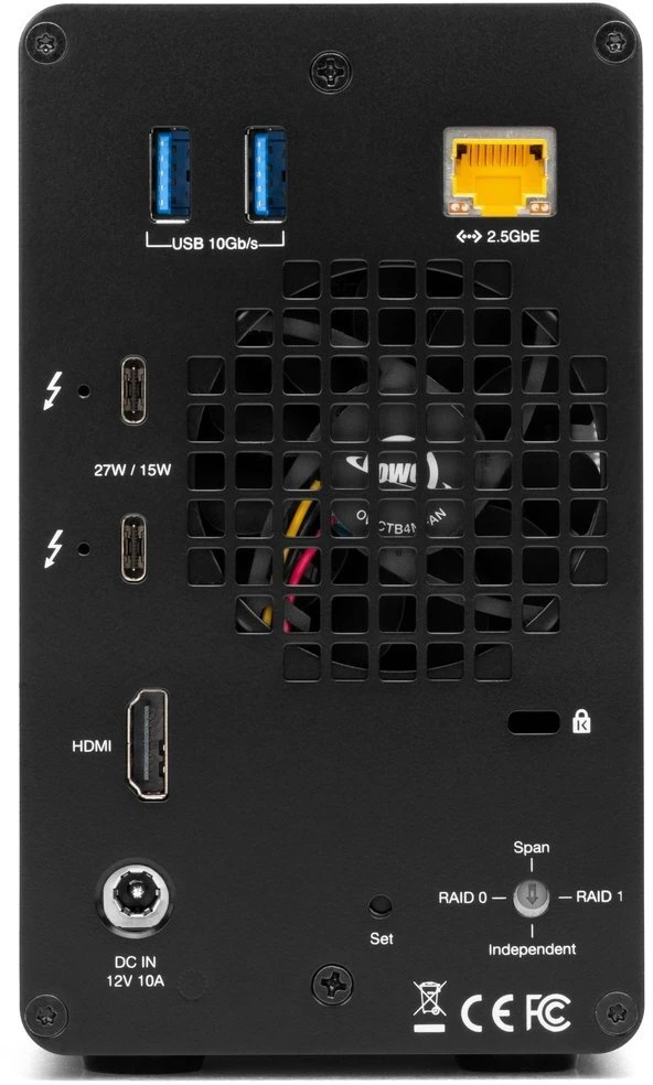 Serveris Diskų masyvas OWC Gemini Thunderbolt doko ir dviejų diskų RAID išorinė saugykla su 3,5" SATA HDD (2TB x 2) 4TB (OWCTB3GM000H04)