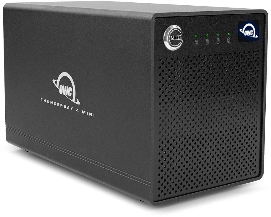 Serveris Diskų masyvas OWC ThunderBay 4 mini ProGrade 4-DriveSSD TB3 Mac/Win (2xTB3 prievadai, su Softraid RAID 0/1/4/5/1+0) 2TB (OWCTB3QMSRS02TP)