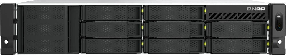 Serveris Macierz dyskowa Qnap NAS System 8+2-Bay NVME SSD SATA NAS redundantny maitinimo šaltinis (TS-h1073BXeU-RP-8G)