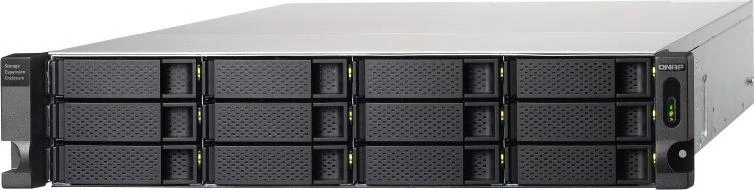Serveris QNAP TL-R1200C-RP saugojimo diskų korpusas 2.5/3.5" HDD / SSD aptvaras Juoda, Pilka