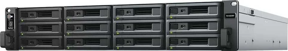 „Synology“ 12 lizdų talpos išplėtimo įrenginiai, 12 x 3,5 colio, su karštuoju keitimu | RX1223RP | 2 | 100 V–240 V kintamoji srovė | Juodas