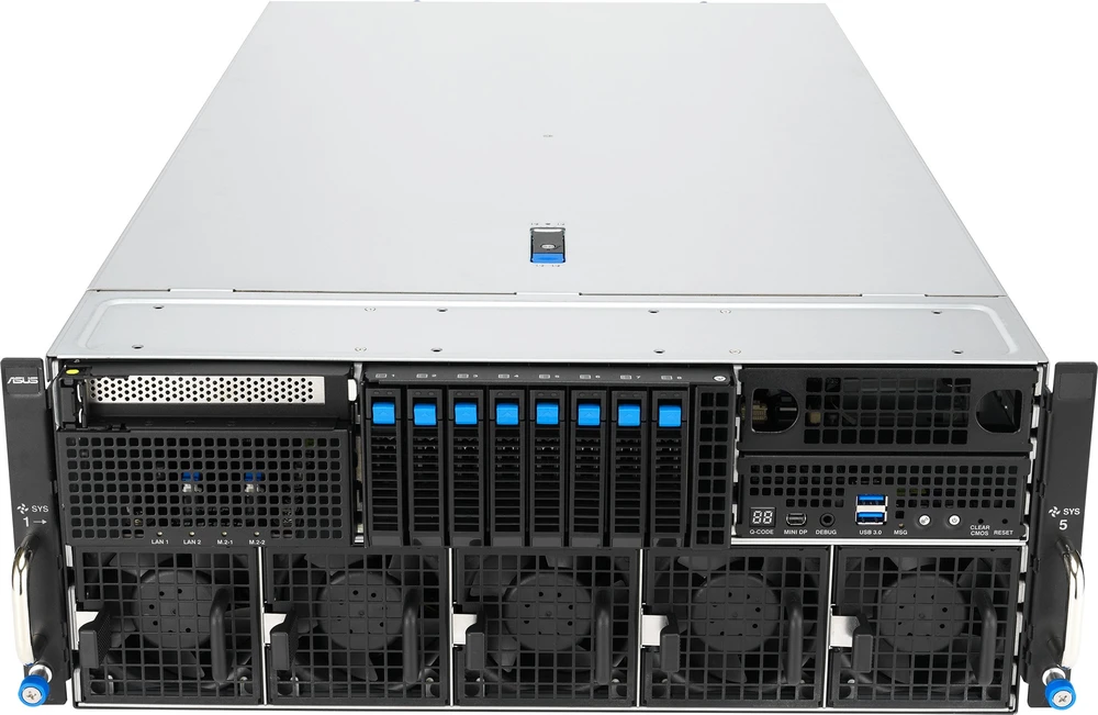 ASUS ESC8000A-E13P LGA 6096 Rack (4U) Sidabrinis, Juodas