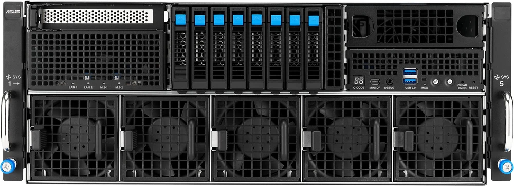ASUS ESC8000A-E13P LGA 6096 Rack (4U) Sidabrinis, Juodas