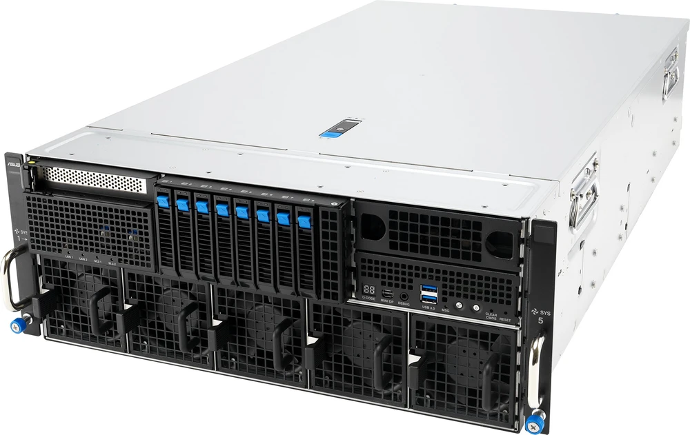 ASUS ESC8000A-E13P LGA 6096 Rack (4U) Sidabrinis, Juodas