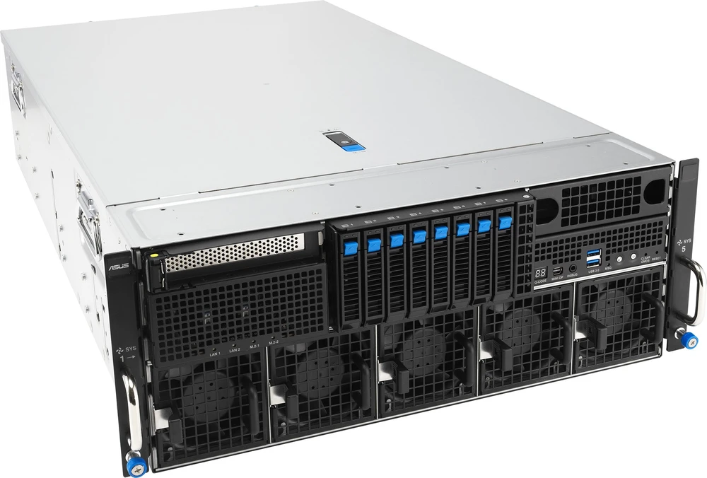 ASUS ESC8000A-E13P LGA 6096 Rack (4U) Sidabrinis, Juodas