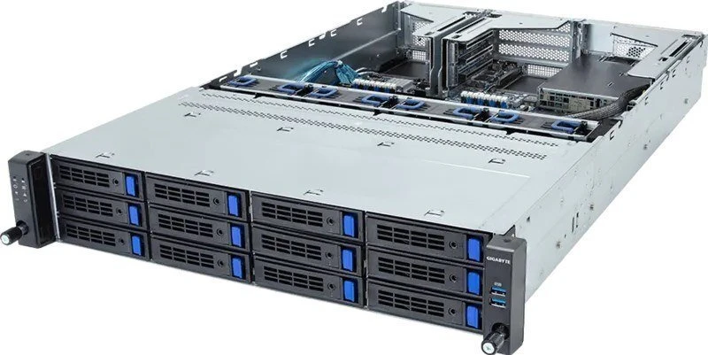 Vaizdo plokštė GIGABYTE R263-S30-AAH2 Intel C741 LGA 4677 (Socket E) Rack (2U) Juodas, Pilka