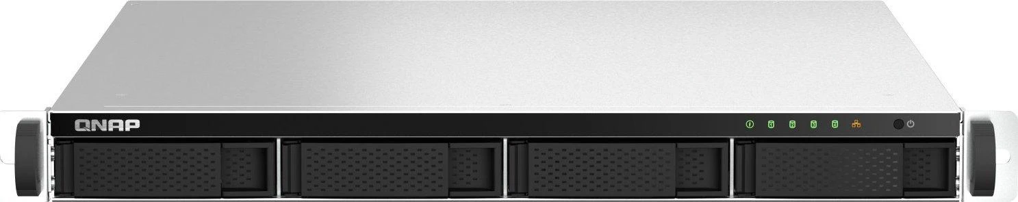 Serveris QNAP TS-464U-RP NAS Rack (1U) Intel® Celeron® N5095 8 GB DDR4 0 TB QNAP Turbo System Aliuminio, Juodas