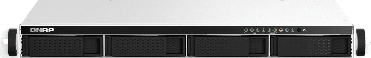 QNAP TS-464eU NAS Rack (1U) Intel® Celeron® N5095 8 GB DDR4 0 TB QNAP Turbo System Aliuminio, Juodas
