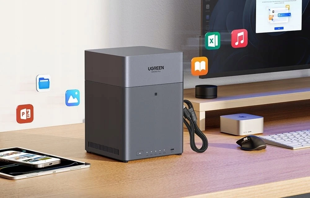 Serveris „UGREEN“ 4 skyrių tinklo saugykla DH4300 Plus ES bediskė