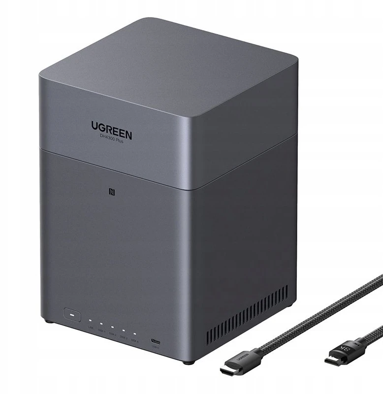 Serveris „UGREEN“ 4 skyrių tinklo saugykla DH4300 Plus ES bediskė