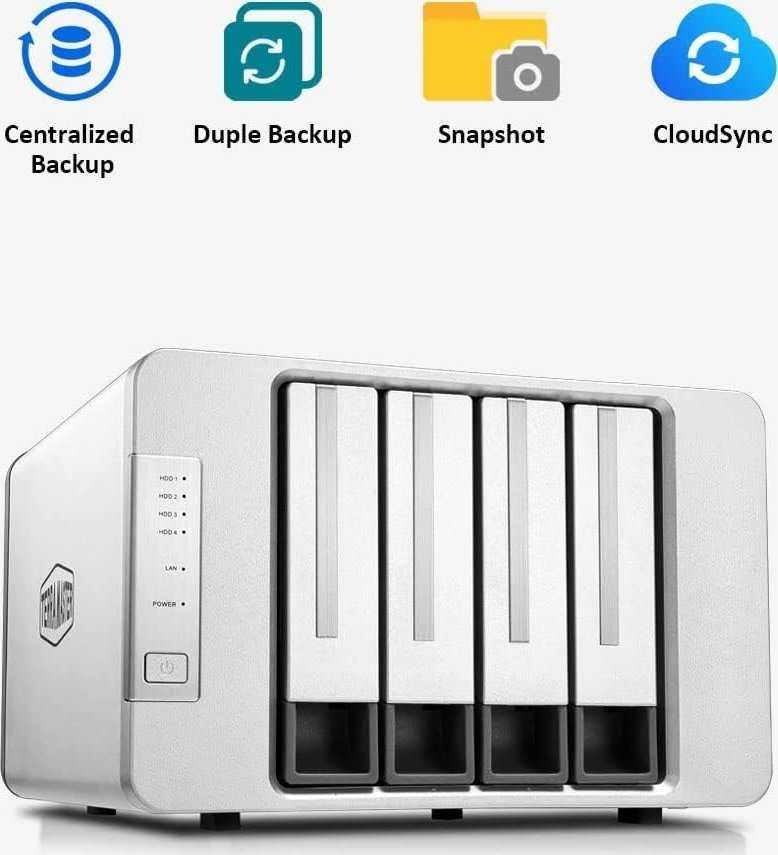 „TERRAMASTER F6-424 NAS“ failų serveris su „Intel Celeron N95“, 8 GB RAM, 6 lizdais