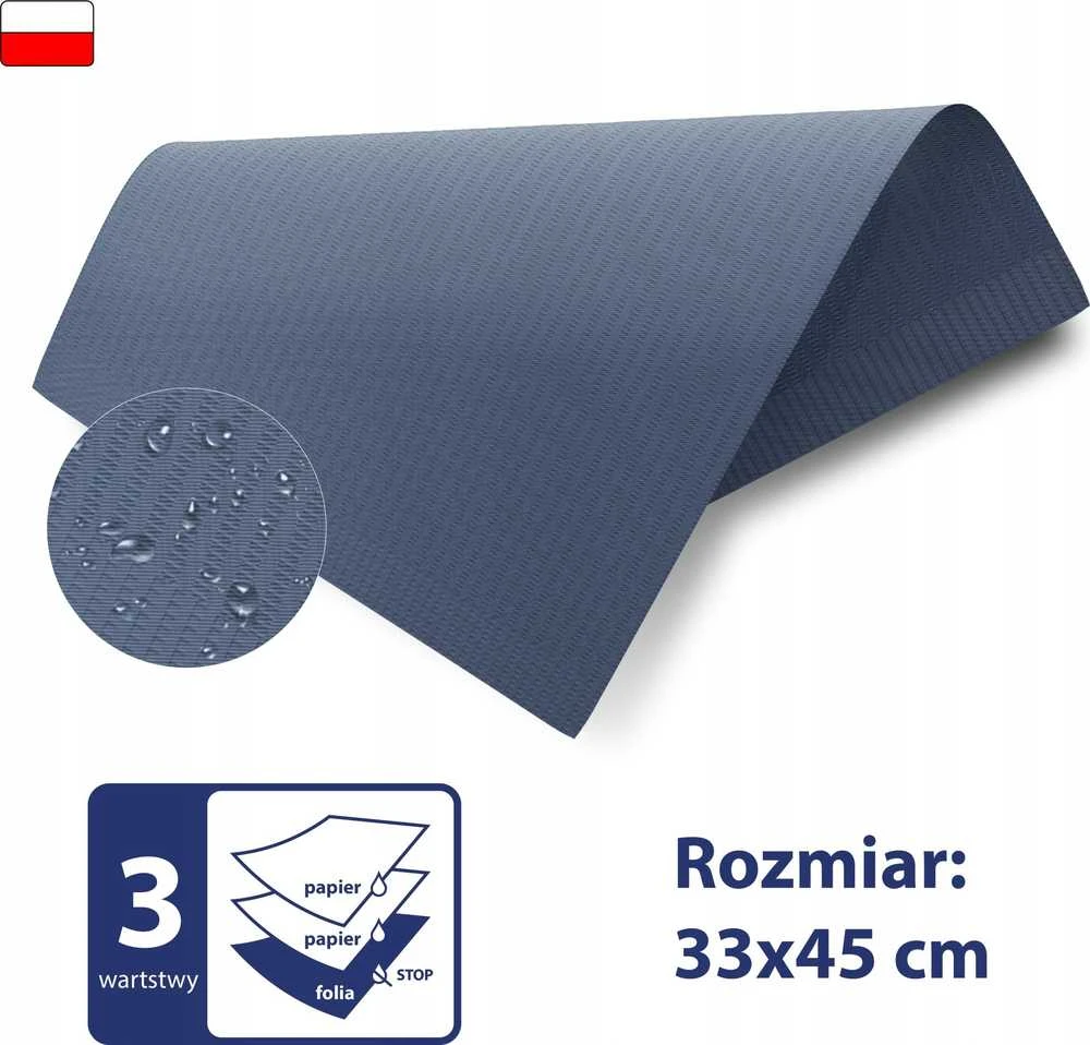 Servetėlės higieniniai įklotai su folijos pamušalu, vandeniui atsparūs, 3 sluoksniai, 500 vnt., 8 % poliesterio