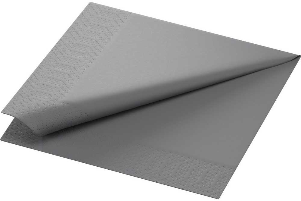 Duni Serwetki 3-lags Granite Pilkas 40cm 1000stk/kar (1000 stk.)