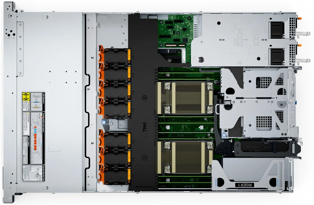 Serveris Serwer Dell PowerEdge R660xs 8x2.5 Intel Xeon Sidabrinis 4514Y 2x32GB 2x480GB SSD SATA 2x1100W H755 3Yr PS