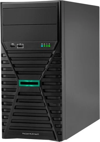 Serveris „Hewlett Packard“ (HP) HPE PL ML30g11 E-2434 (3,4G / 4C8T) 1x32G (P64339) 2x960G (P47808) 4LFF-HP VROC 800W 4x1G „Smart Choice“