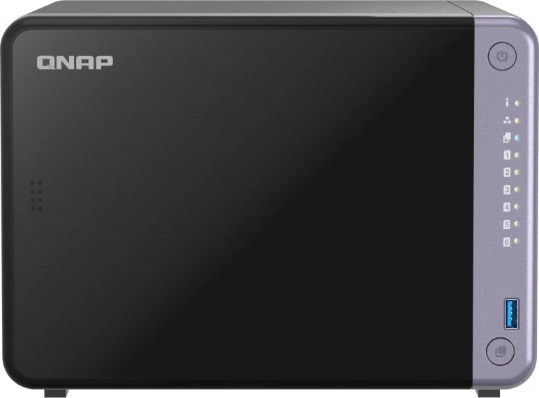 Serveris QNAP Ekonomiškas 6 skyrių 10 GbE NAS | TS-632X-4G | Alpinis | AL524 | Procesoriaus dažnis 2 GHz | 4 GB | DDR4 SODIMM | 120W adapteris (12VDC), 100-240VAC