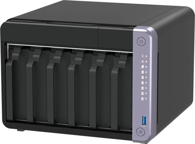 Serveris QNAP Ekonomiškas 6 skyrių 10 GbE NAS | TS-632X-4G | Alpinis | AL524 | Procesoriaus dažnis 2 GHz | 4 GB | DDR4 SODIMM | 120W adapteris (12VDC), 100-240VAC