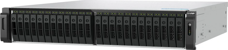 Serveris Qnap TS-h3077AFU-R5-32G, 2U, 30 x 2,5" SATA, AMD Ryzen Pro 7645 6/12, 32 GB UDIMM DDR5 ne ECC (maks. 128 GB), 2 x 2,5 GbSU + 2 b5WE, 10