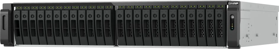 Serveris Qnap TS-h3077AFU-R5-32G, 2U, 30 x 2,5" SATA, AMD Ryzen Pro 7645 6/12, 32 GB UDIMM DDR5 ne ECC (maks. 128 GB), 2 x 2,5 GbSU + 2 b5WE, 10
