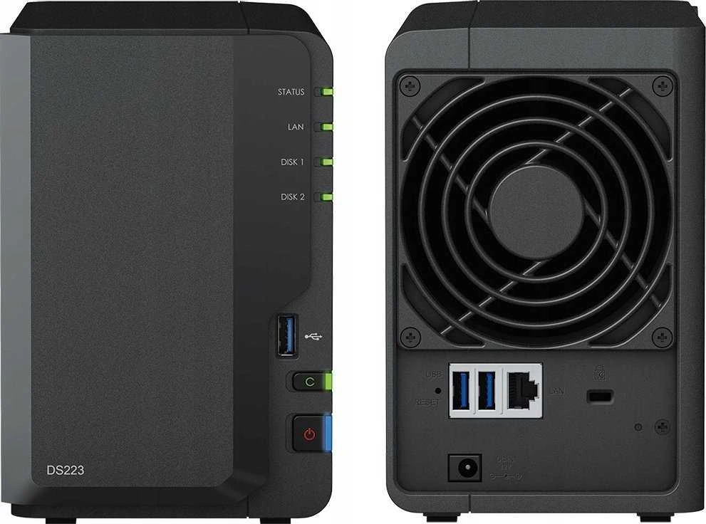 Serveris Synology DS223 + 2x HAT3300-4T (2x 4TB)