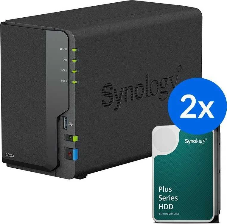 Serveris Synology DS223 + 2x HAT3300-4T (2x 4TB)