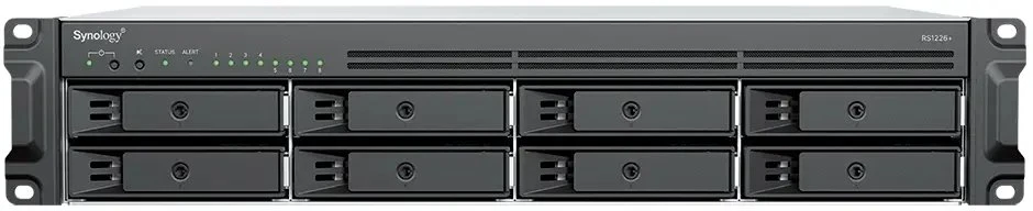 SYNOLOGY 8 įdėklų 2U AMD Ryzen Embedded V1500B 4GB DDR4 lentyninis plečiamas NAS serveris