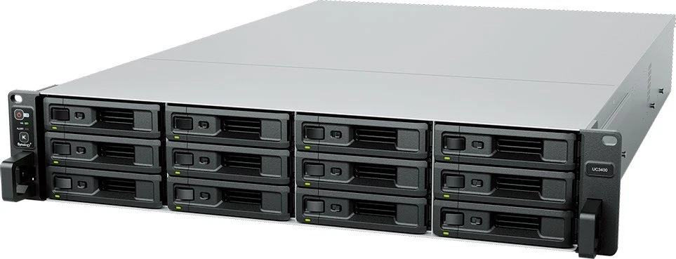 Serveris Synology Unified Controller UC3400 NAS 12-Bay 3,5" SAS HDD - 1x 10 GbE, 2x GbE, 1x PCIe-x8, 8GB RAM (pro Controller)