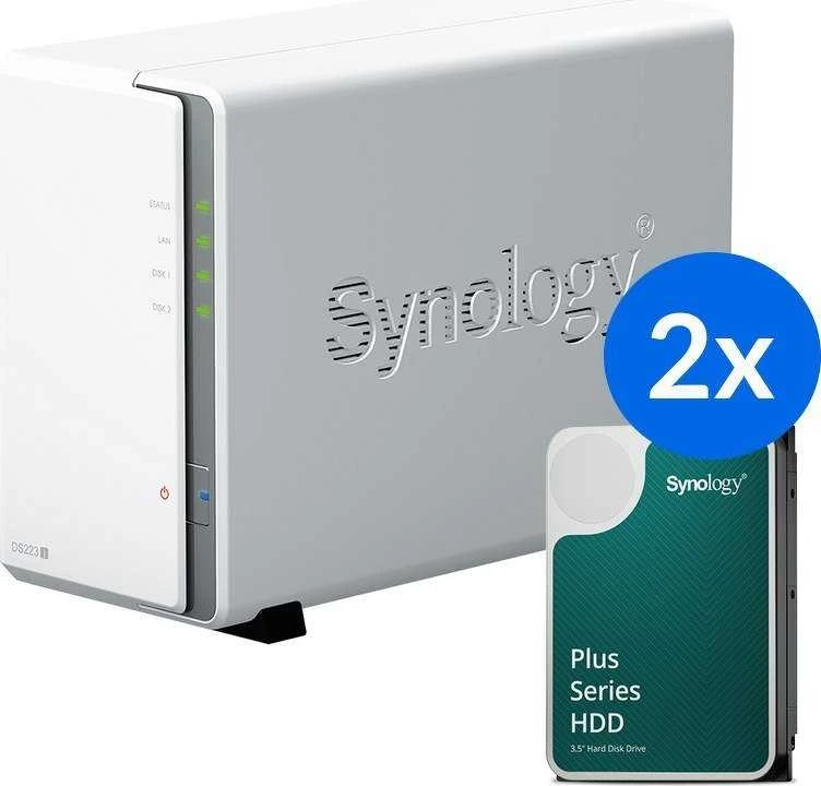 Serveris Synology DS223J+2x HAT3300-4T (2x 4TB)