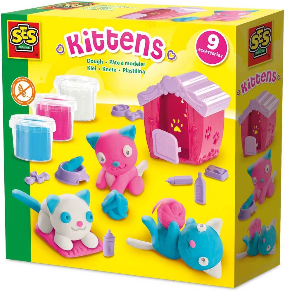Dėlionė Ses_Creative Modelino rinkinys su įrankiais SES Creative Kittens 00506