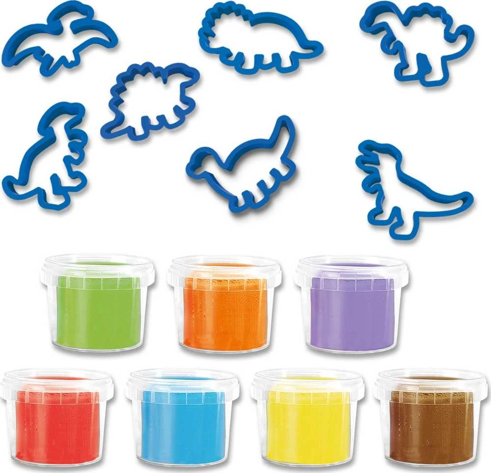 Ses Creative SES Mega Cake Dino rinkinys 7x90g + formelės 00503 05030