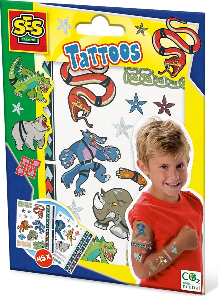 Ses_Creative Rinkinys tatuiruotėms SES Creative Animal Fighter 14287