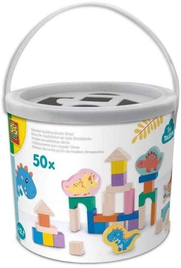 Ses Creative SES Mediniai dinozaurų kaladėlės, 50 vnt., 13204 32040