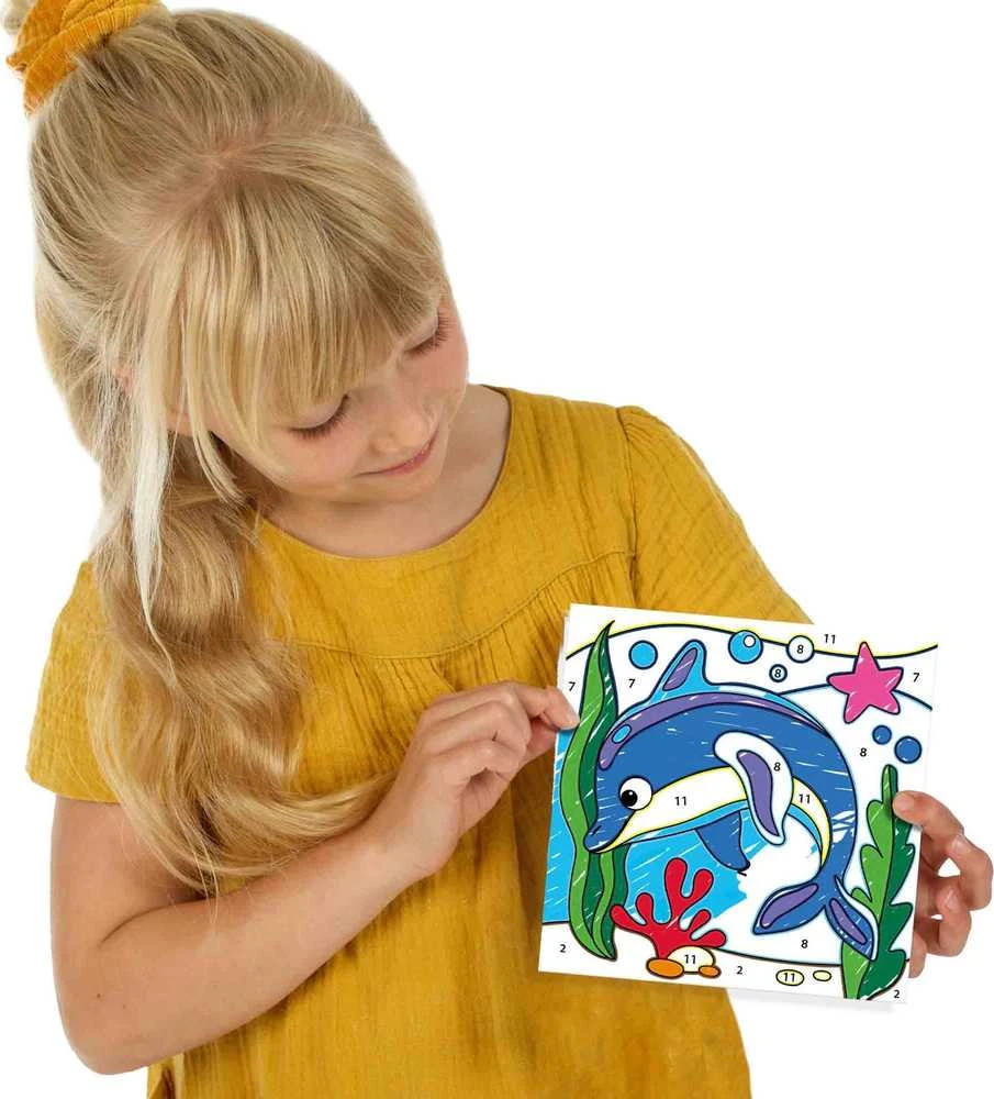 SES Creative - Spalvink skaičiais - Trikampiai rašikliai - (S14690)