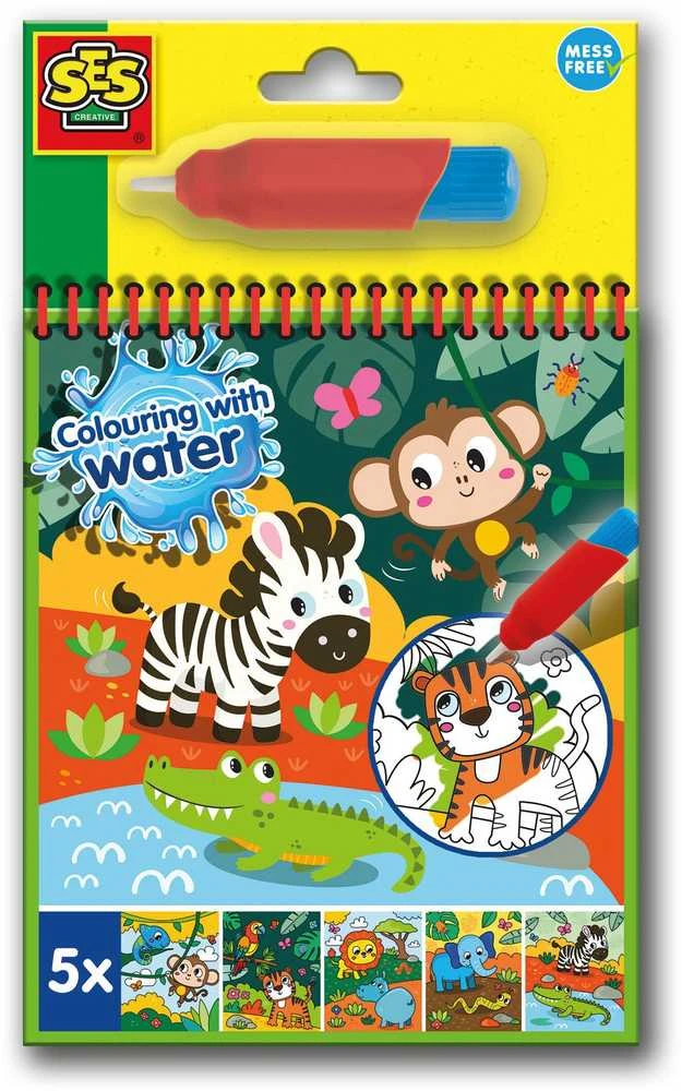 SES Creative - Spalvinimas vandeniu - Safari spalvinimo knygelė - (S00131)