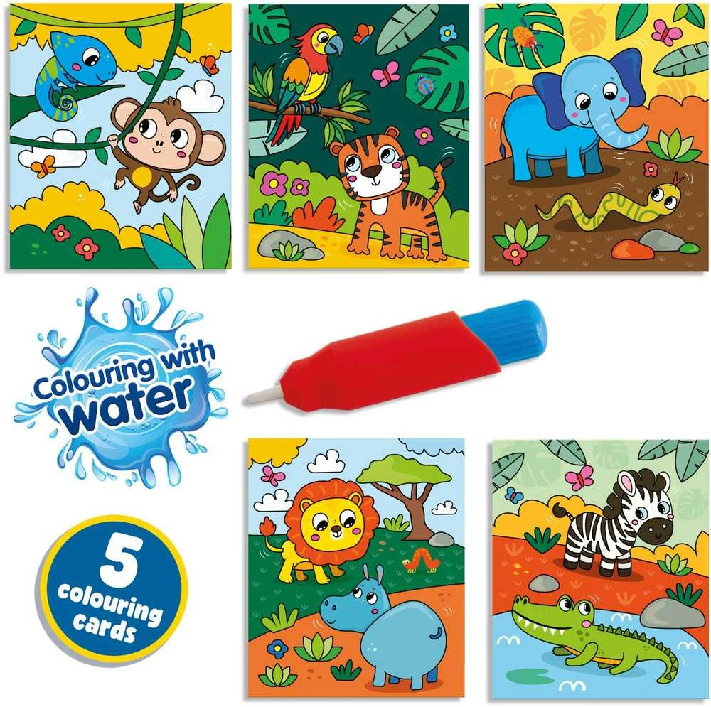 SES Creative - Spalvinimas vandeniu - Safari spalvinimo knygelė - (S00131)