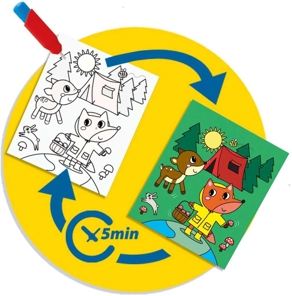 Ses Creative SES akvarelės spalvinimo knygelė su teptuku 02341 23416